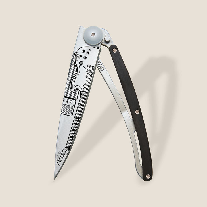 Ebony Wood Folding Knife | Rock’n Roll