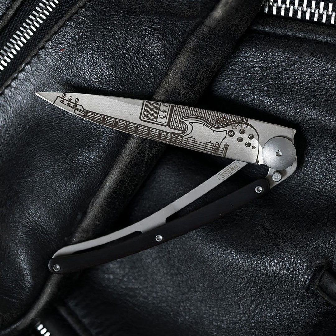 Ebony Wood Folding Knife | Rock’n Roll