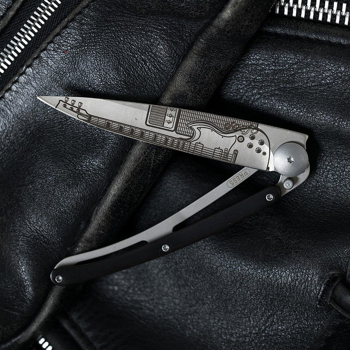 Ebony Wood Folding Knife | Rock’n Roll