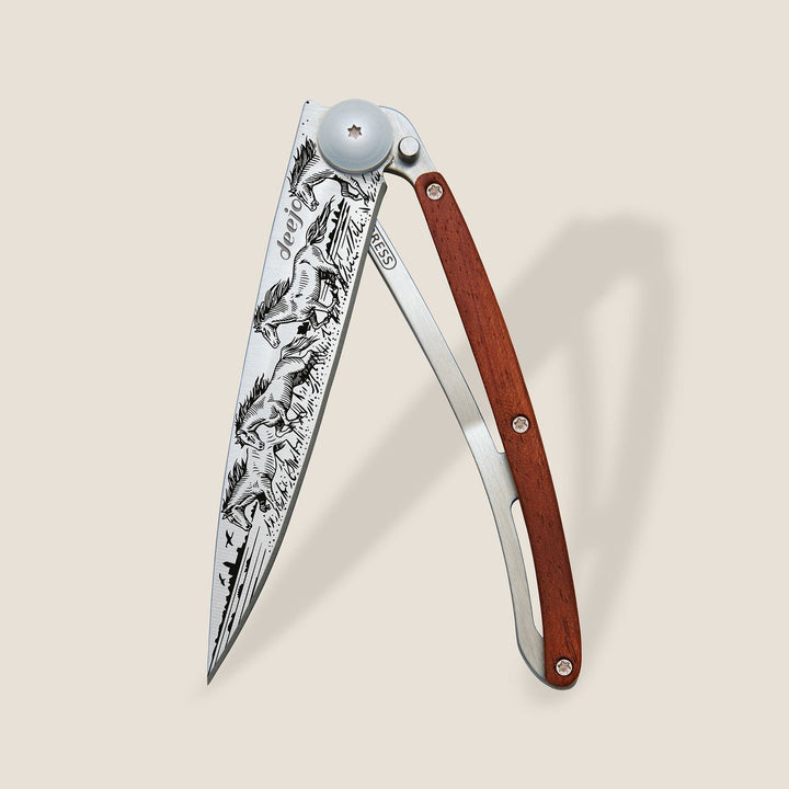 Coral Wood Folding Knife | Wild Horses