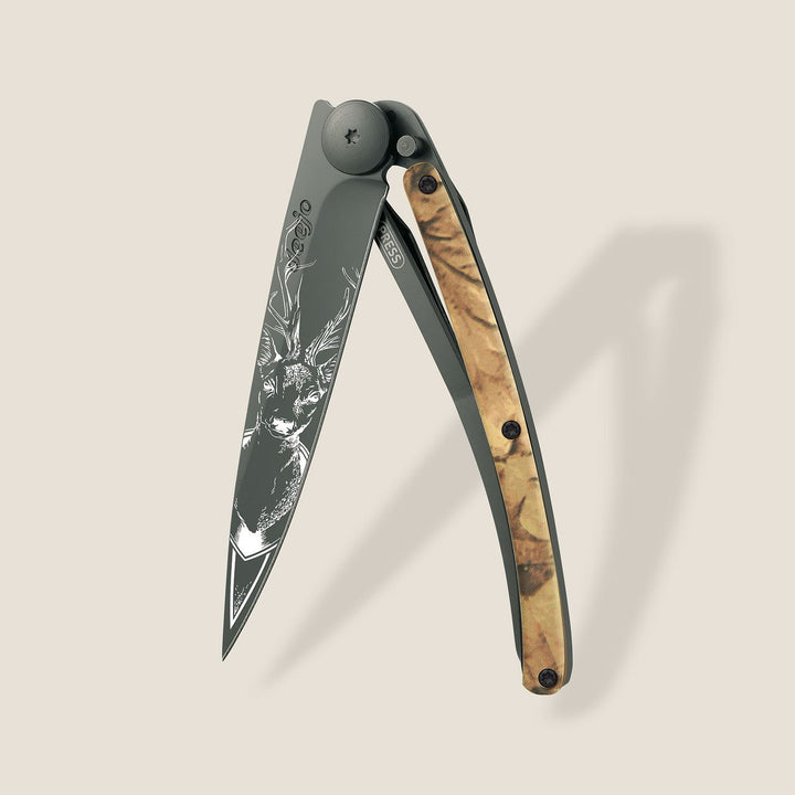 Brown Camo Folding Knife | Deer