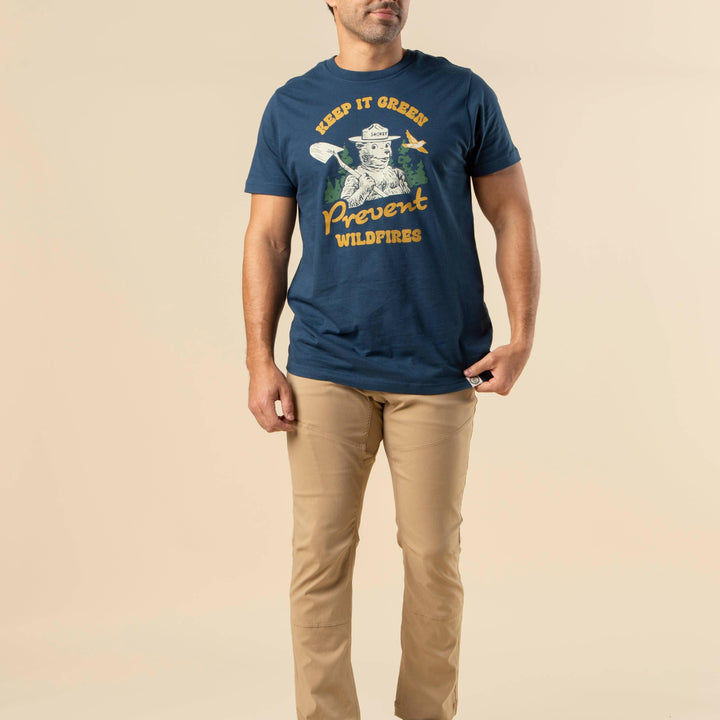 Keep It Green, Prevent Wildfires Tee | Navy