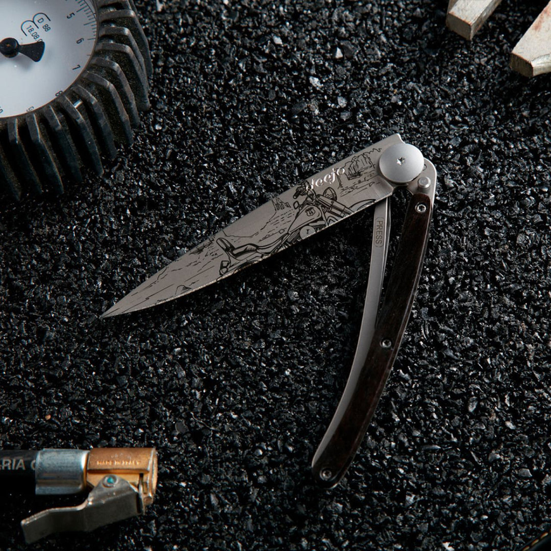 Ebony Wood Folding Knife | Easy Rider