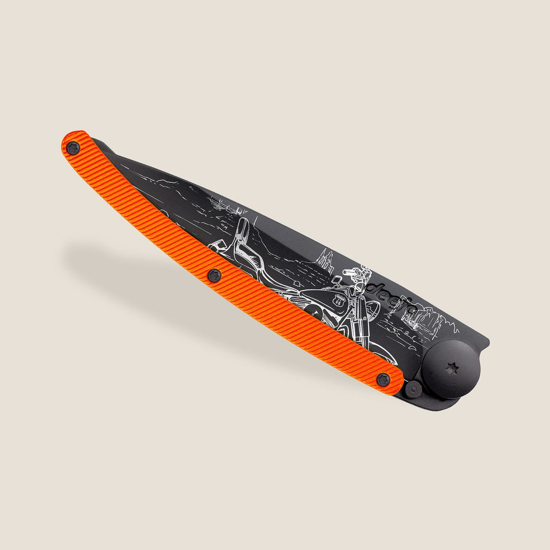 Orange Aluminum Folding Knife | Easy Rider