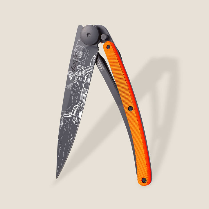 Orange Aluminum Folding Knife | Easy Rider