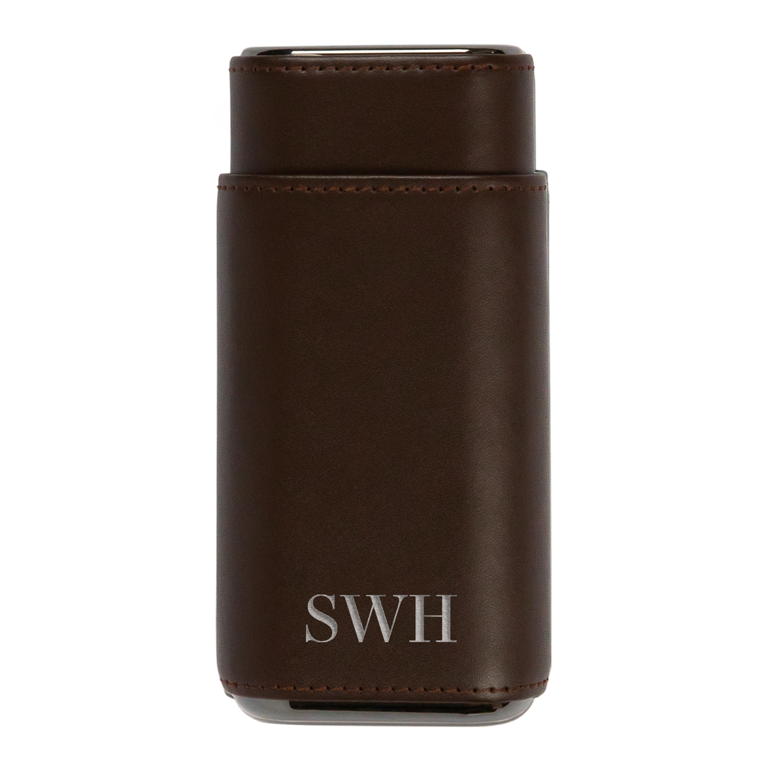 Premium 3 Cigar Travel Case | Cocoa Brown