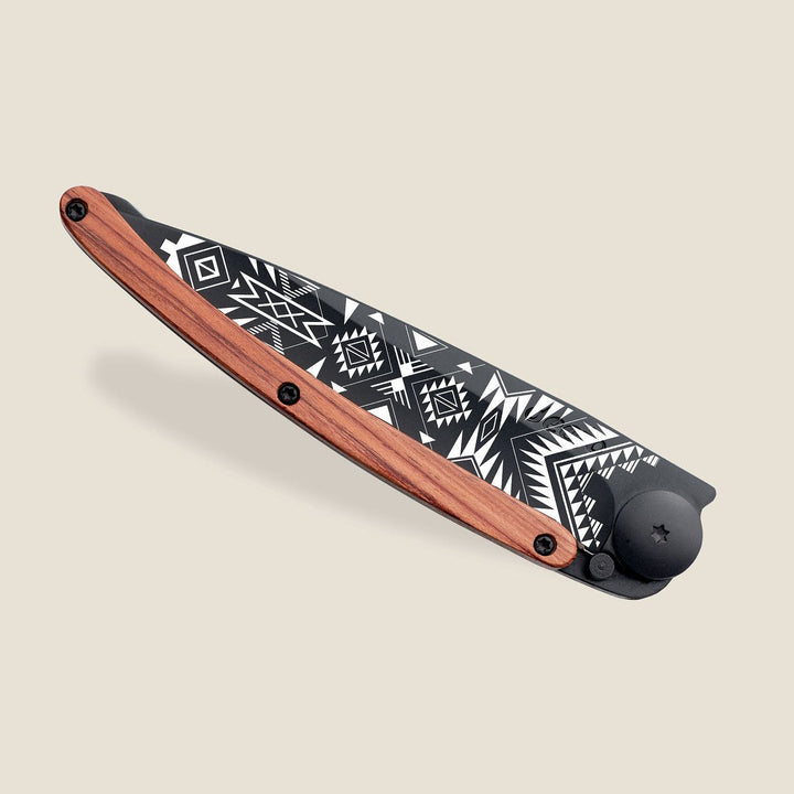 Coral Wood Folding Knife | Navajo Weave