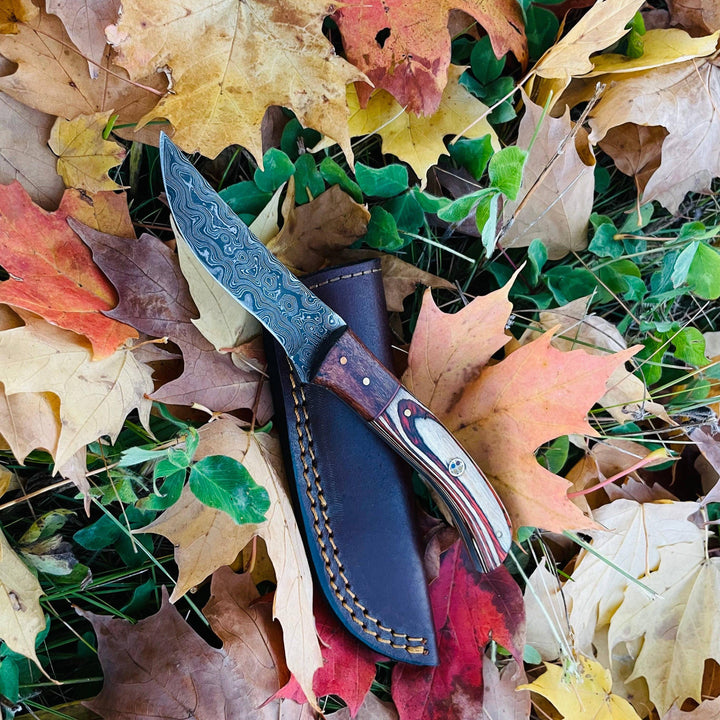 Hand forged knife Damascus knife | Black Walnut