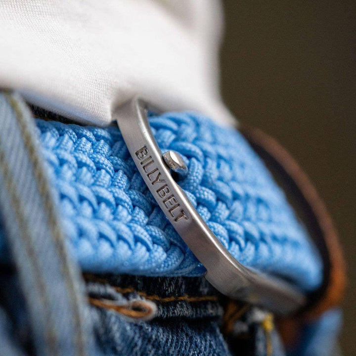 Alaska Blue Elastic Woven Belt