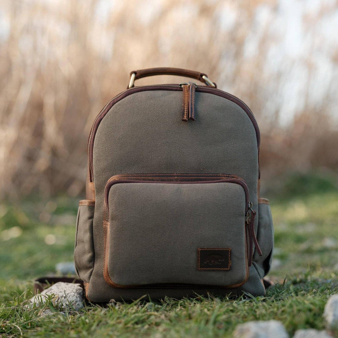 Day Traveler Canvas Backpack | Pewter Green