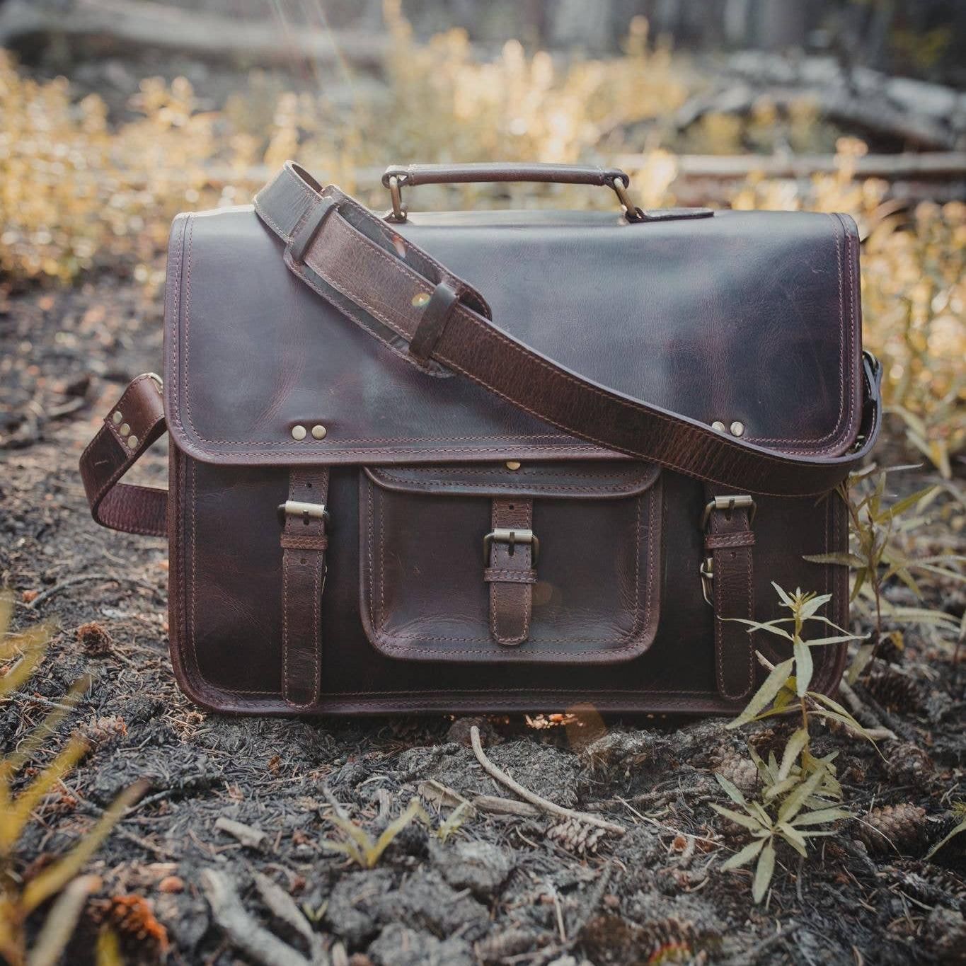 Buffalo Leather Briefcase 18 Fulton Found