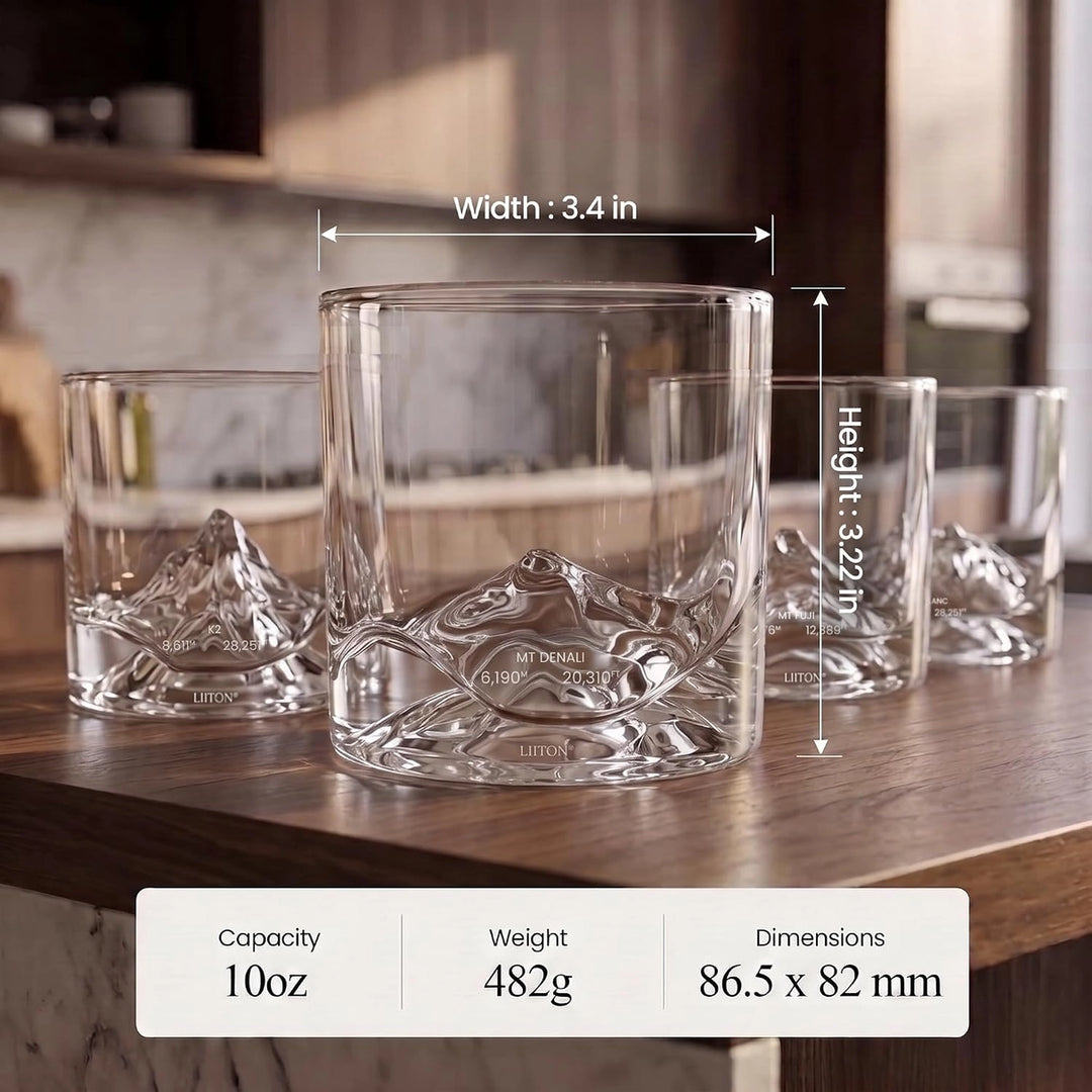 The Peaks Crystal Rocks Glass Set