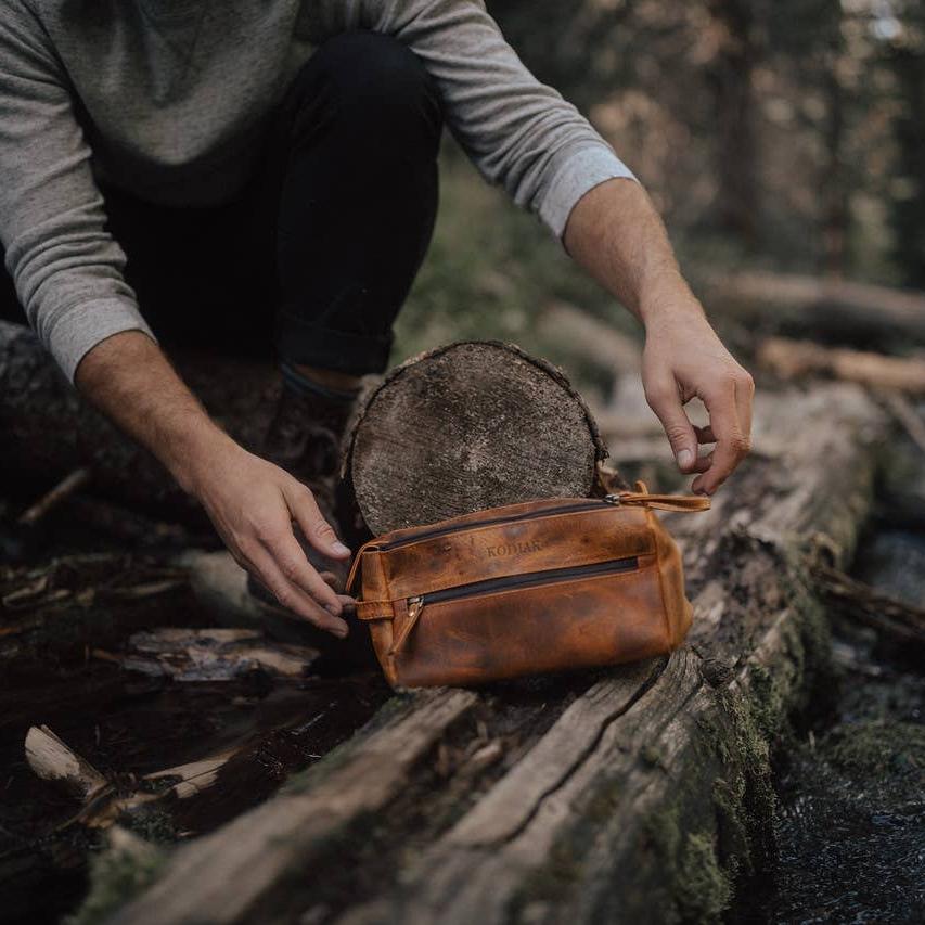 Leather Toiletry Bag