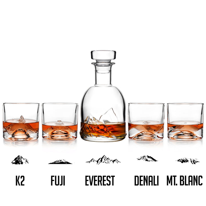 The Peaks Crystal Decanter Set