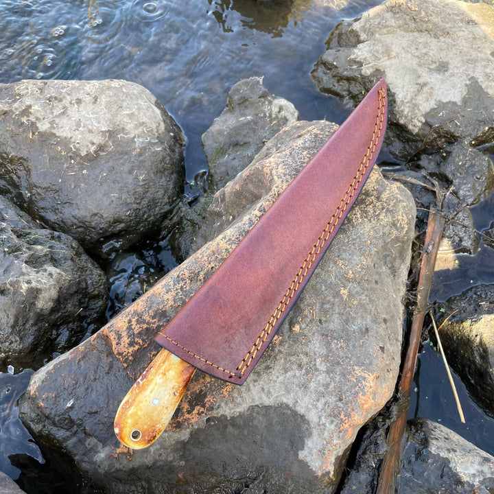 Ladder Damascus Flay Knife