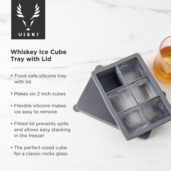 Glacier™ 2" Whiskey Ice Cube Tray w/ Lid