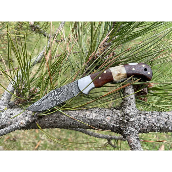 POCKET KNIFE WALNUT WOOD & STAG