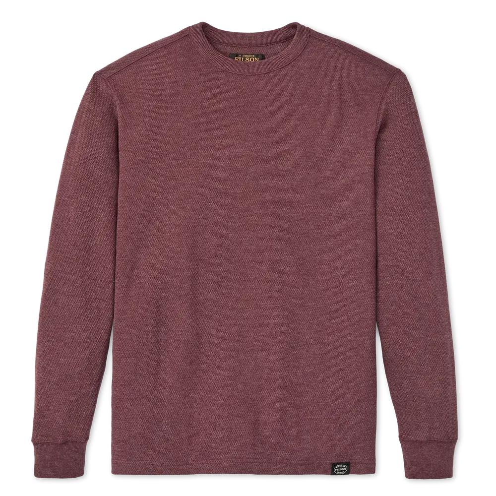 Waffle Knit Thermal Crewneck | Dark Port Heather