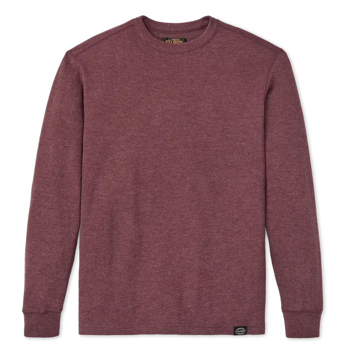 Waffle Knit Thermal Crewneck | Dark Port Heather