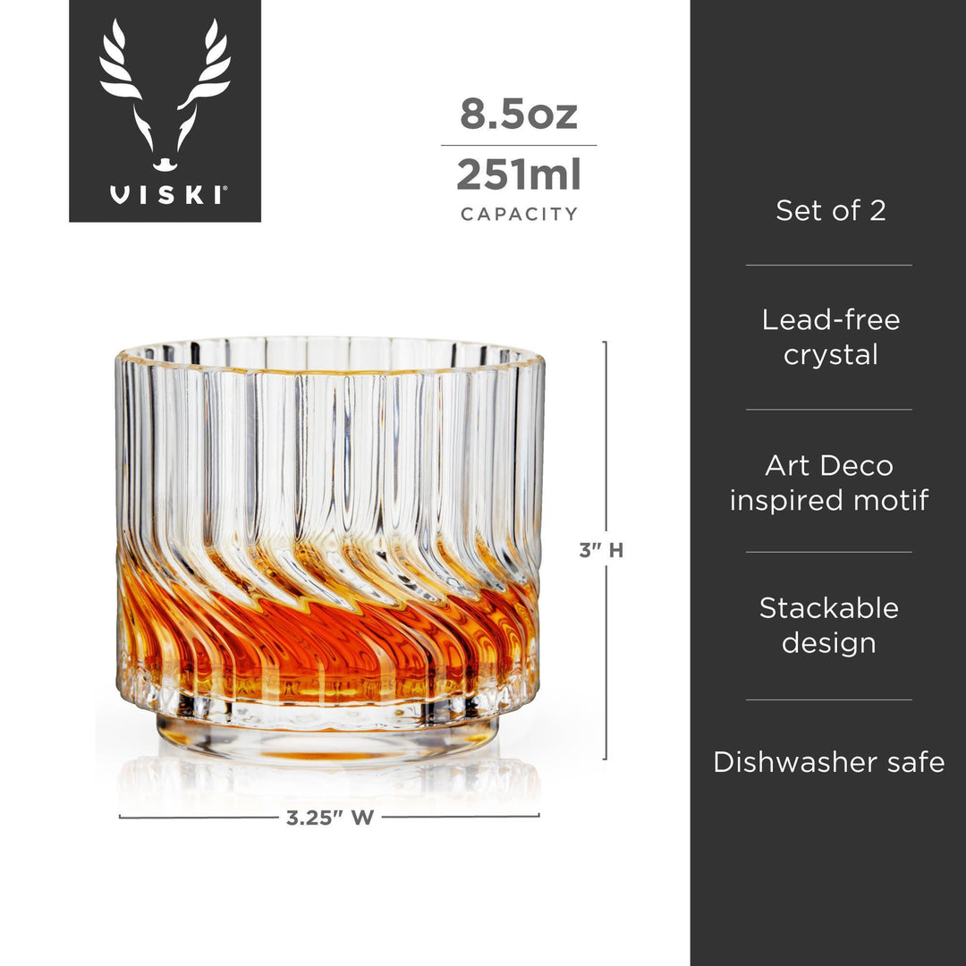 Zephyr Crystal Lowball Tumblers