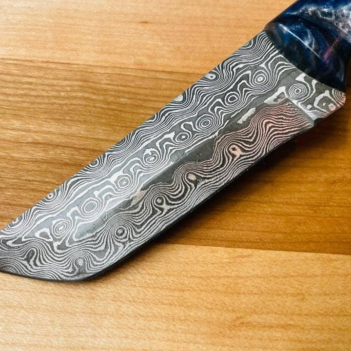 Damascus Utility Tanto blade
