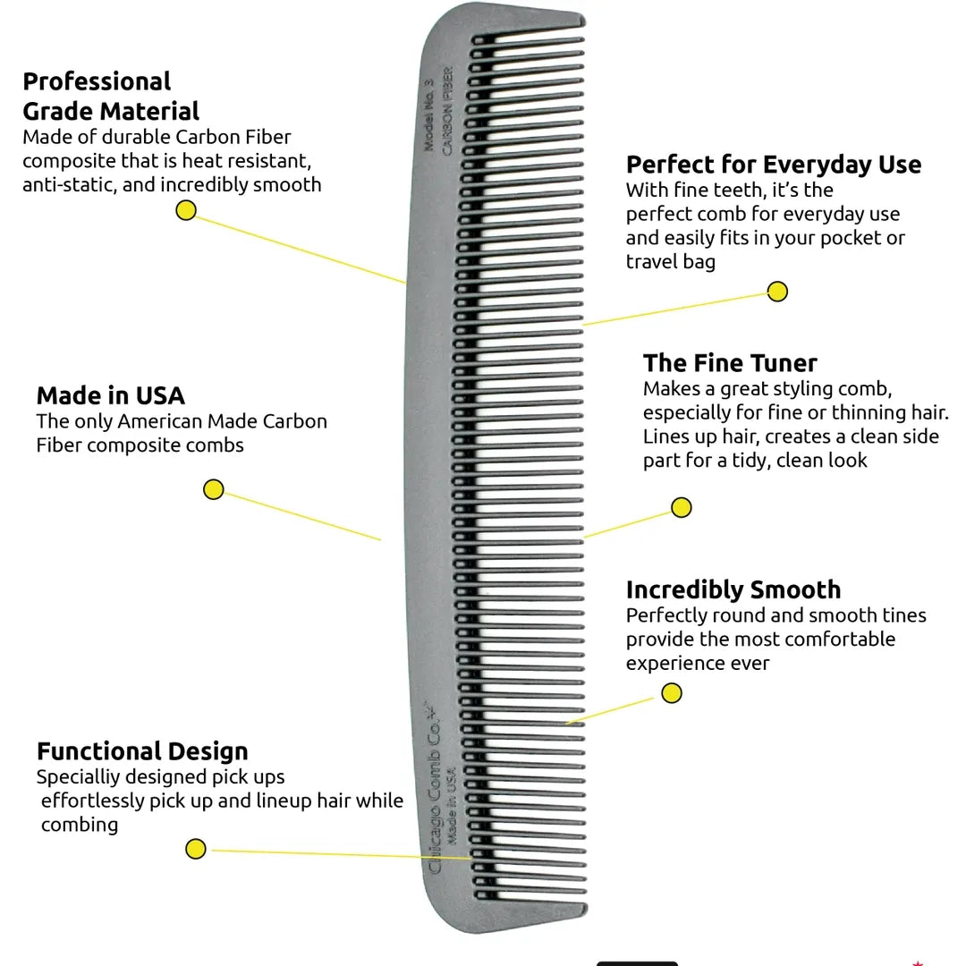 Model No. 3 Carbon Fiber Comb