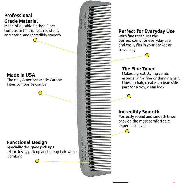 Model No. 3 Carbon Fiber Comb