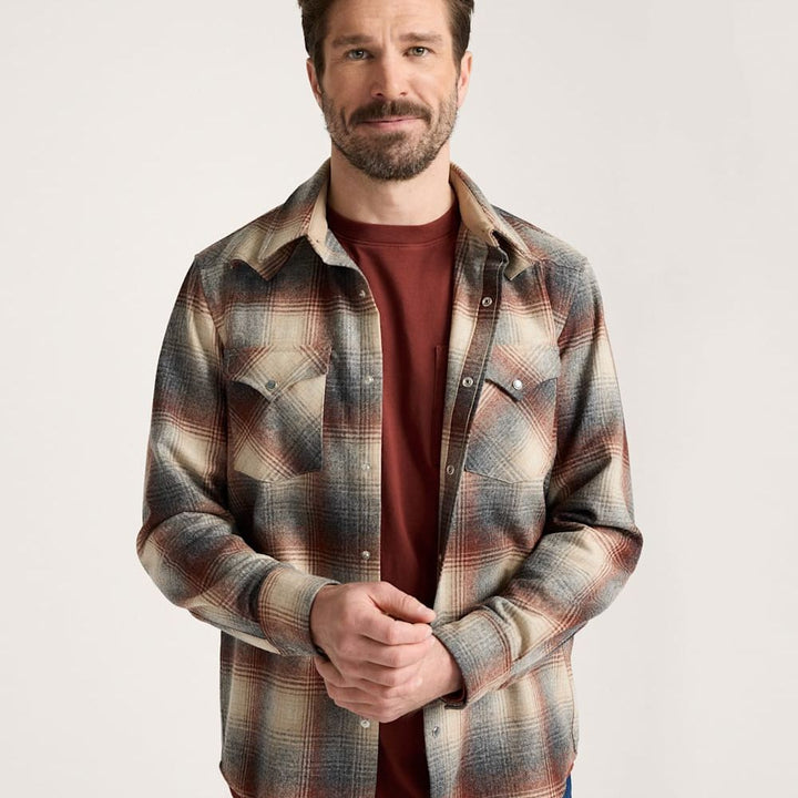 Western Canyon Shirt | Grey Mix Multi Ombre