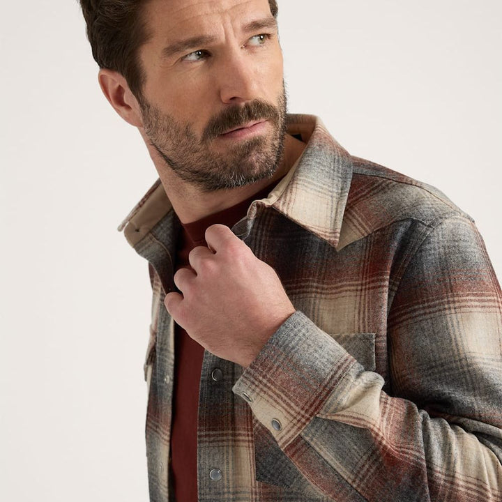 Western Canyon Shirt | Grey Mix Multi Ombre