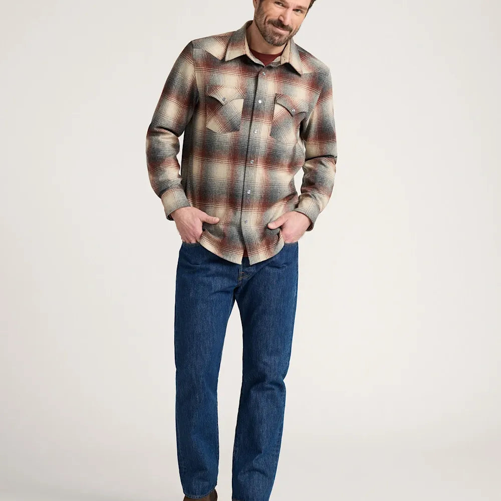 Western Canyon Shirt | Grey Mix Multi Ombre