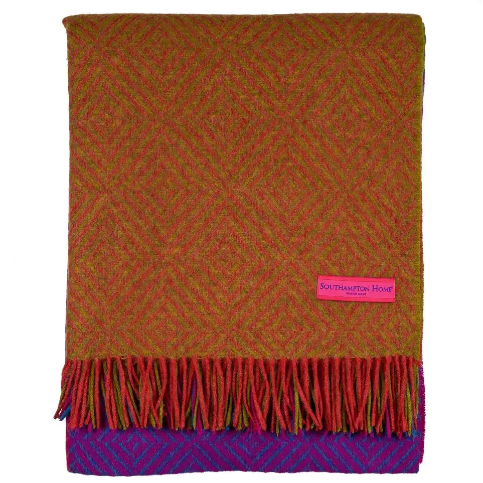 Merino Wool Geo Throw | Brilliant
