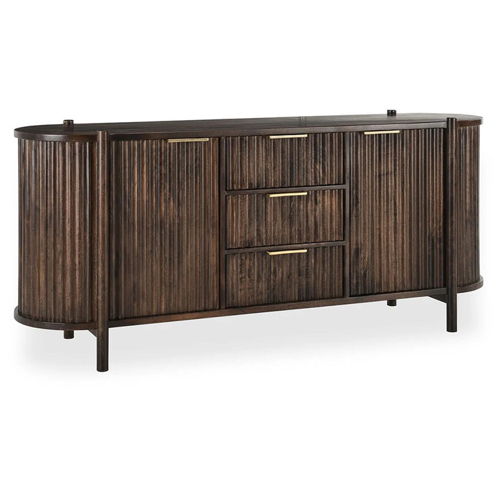 Redford 3 Drawer 2 Door Cabinet | Bark Brown