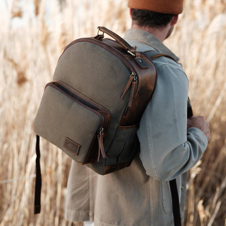 Day Traveler Canvas Backpack | Pewter Green