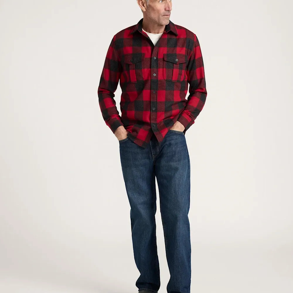 Scout Shirt | Red/Oxford Buffalo Check