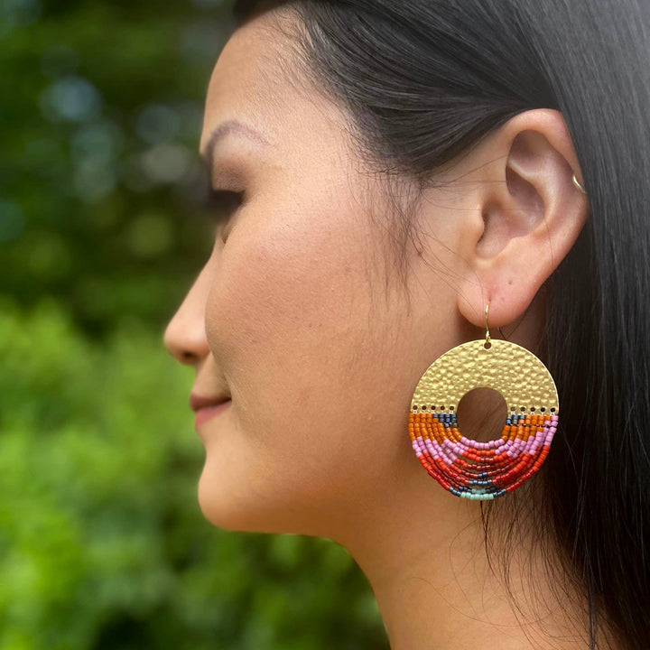 Annular Beaded Earrings