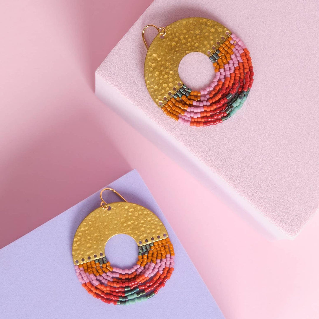 Annular Beaded Earrings