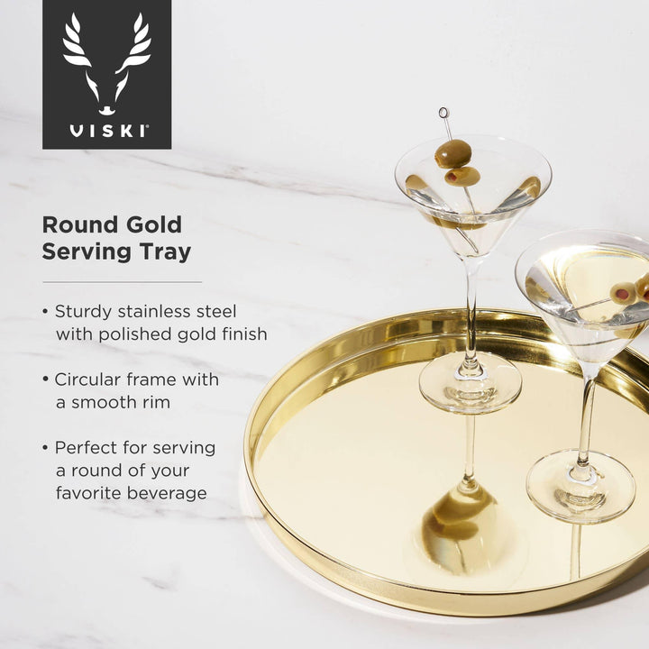 Belmont Gold-Plated Serving Tray