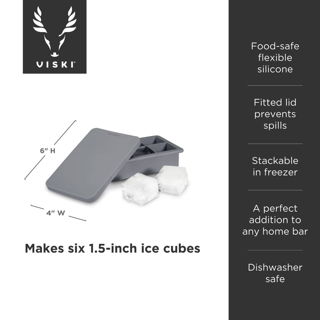 1.5" Highball Ice Cube Tray w/ Lid