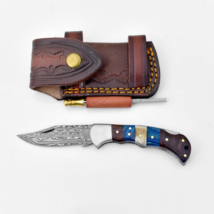 Damascus steel pocket knife Limited Run