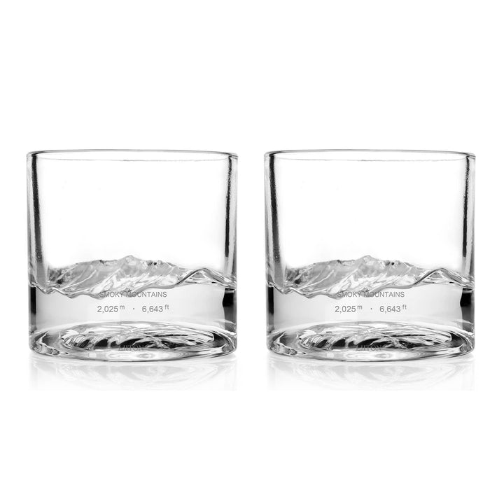 Smoky Mountains Crystal Rocks Glass Set