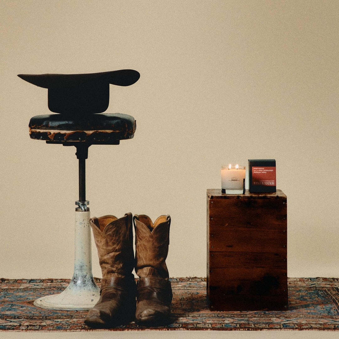 Cowboy Christmas Candle