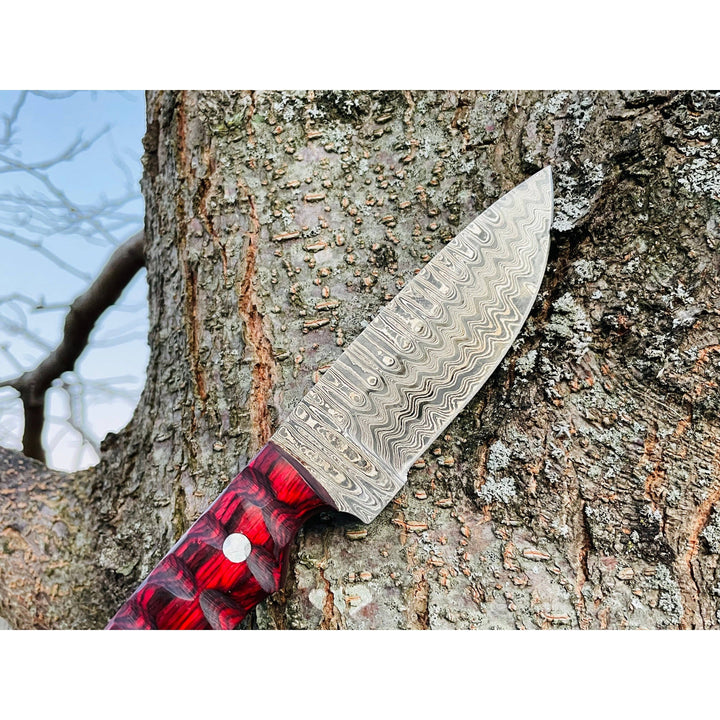 Blood Diamond Wood Scales Hunting knife