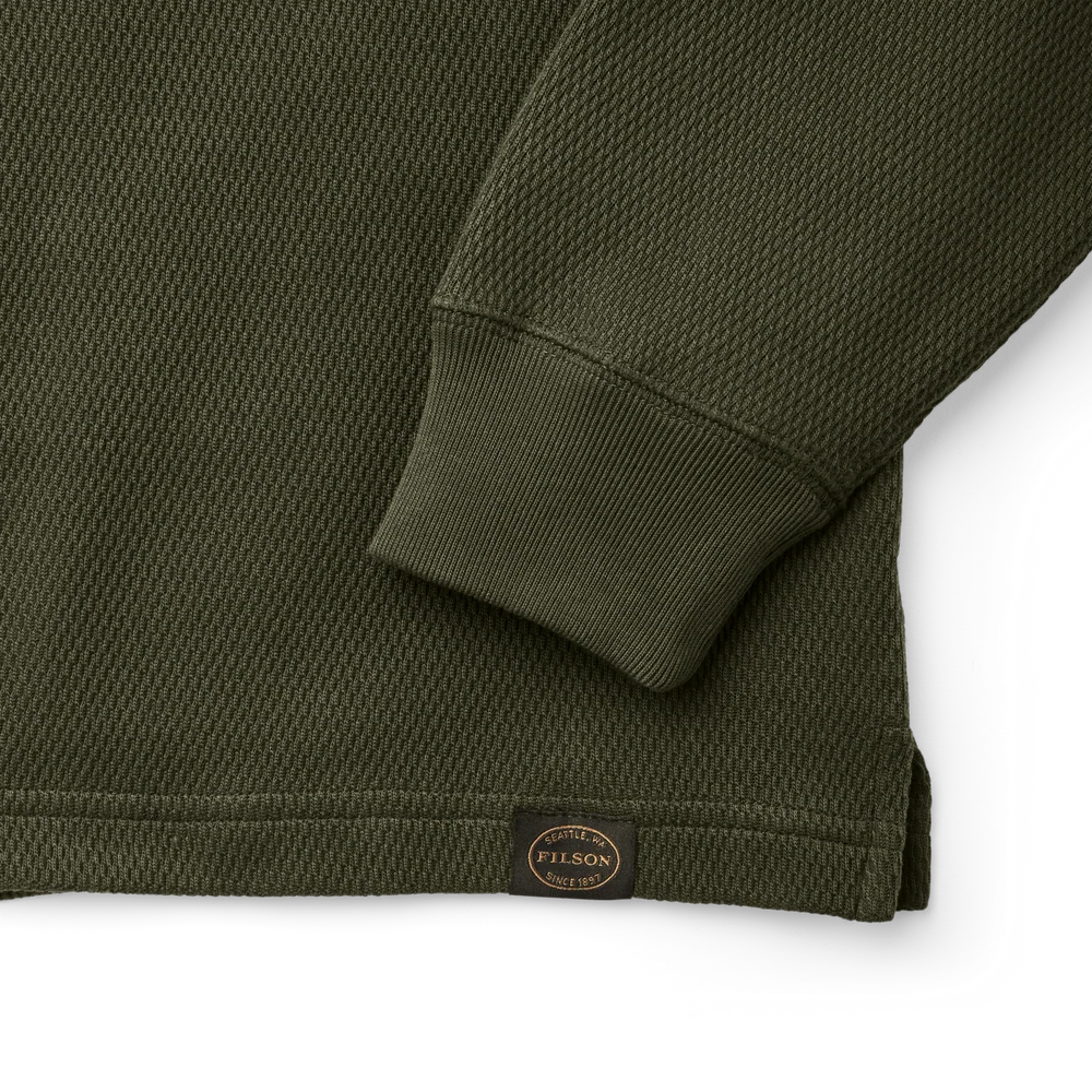 Waffle Knit Thermal Crewneck | Mossy Rock