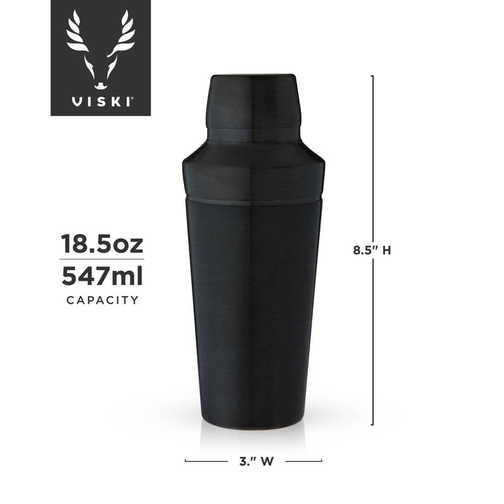 Viski Professional Black Titanium Cocktail Shaker