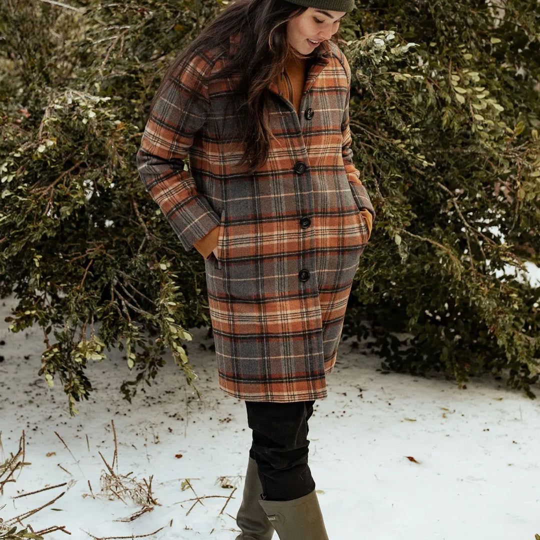 Alberta Car Coat | Dorset Brushed Plaid