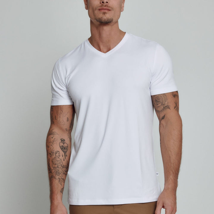 Core V-Neck Tee | White