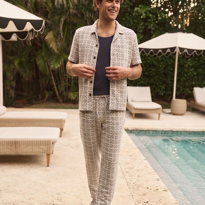 Cam Jacquard Pant | Natural Geo