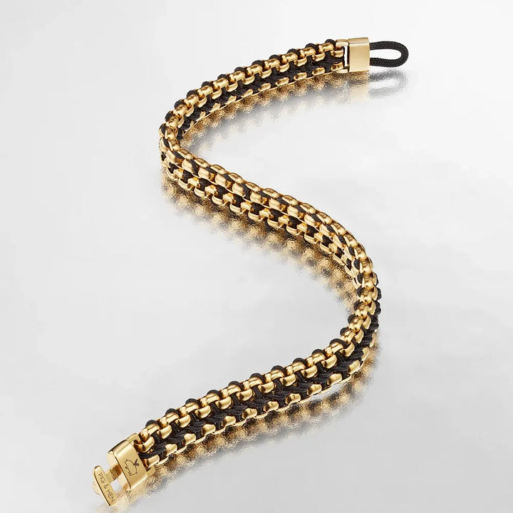 Catena Venetian 7mm Bracelet | Black/Gold