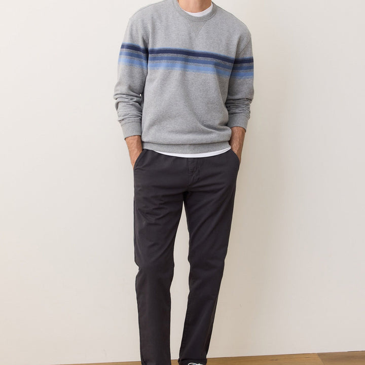 Cloud 9 Fleece Relaxed Crewneck | Multi Stripe
