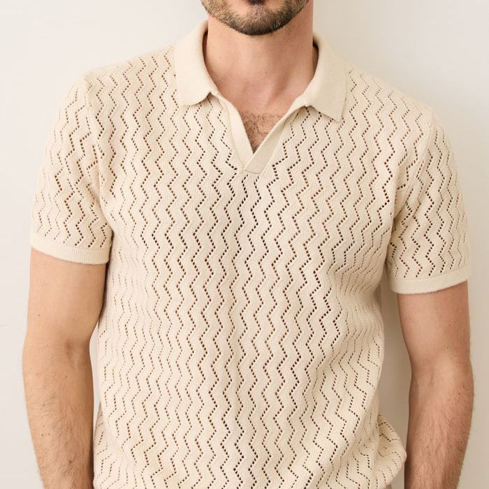 Cyrus Sweater Polo | Natural